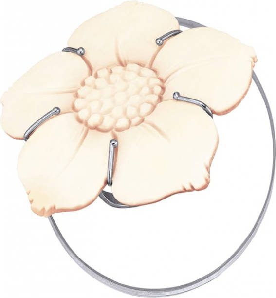 AMY VERMONT Damesring met parelmoer Wit