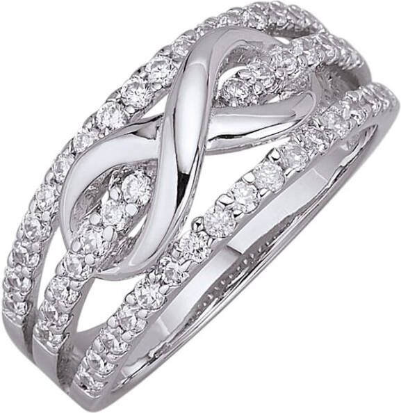 AMY VERMONT Damesring van echt zilver Zilverkleur