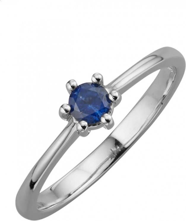 AMY VERMONT Damesring van platina Blauw