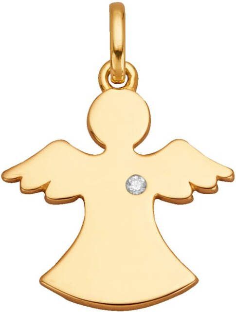 AMY VERMONT Hanger Beschermengel met diamant Geelgoudkleur