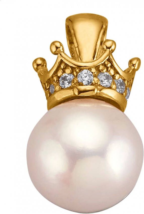 AMY VERMONT Hanger met cultivé zoetwaterparel Wit