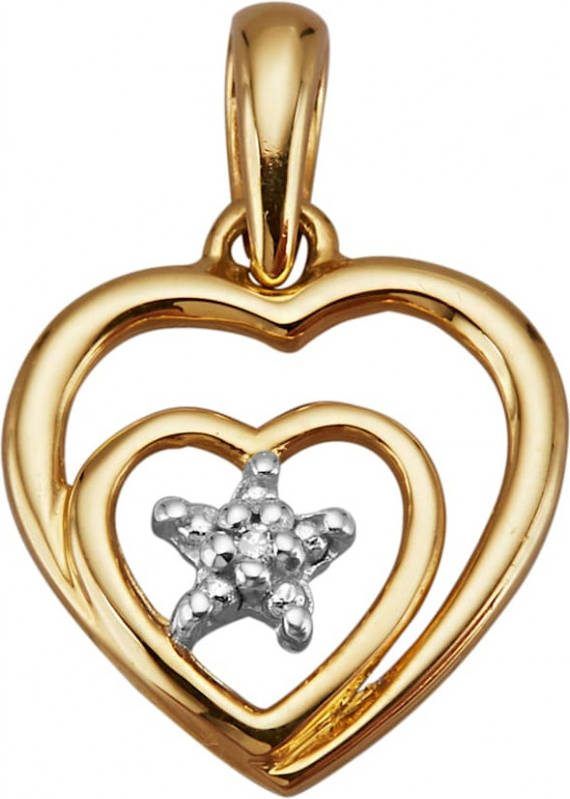 AMY VERMONT Hanger met diamant Geelgoudkleur
