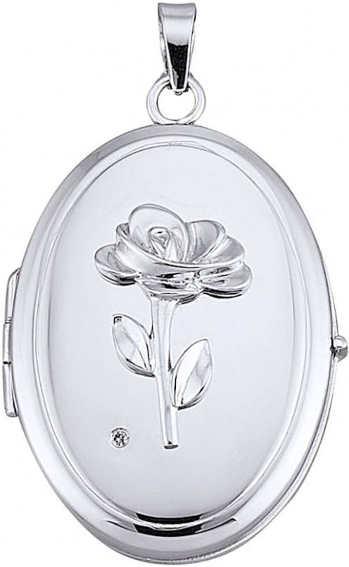 AMY VERMONT Medaillonhanger met diamant Zilverkleur