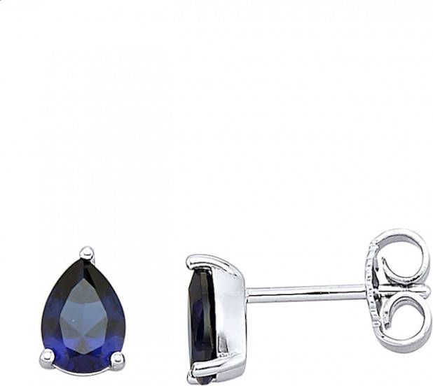 AMY VERMONT Oorstekers met synth. zirkonia's Blauw