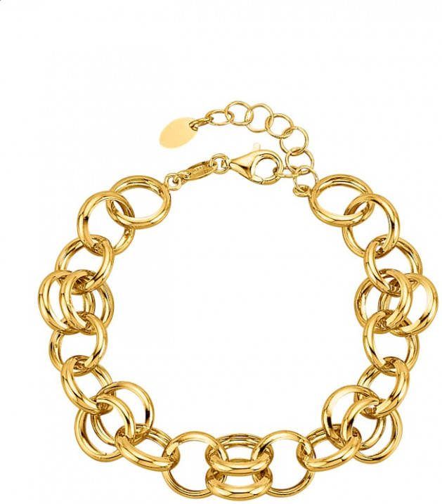 AMY VERMONT Zilveren armband van echt zilver Geelgoudkleur