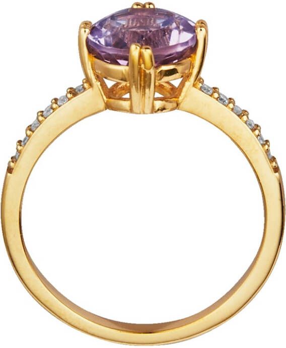 KLiNGEL Damesring met 1 amethist Goudkleur