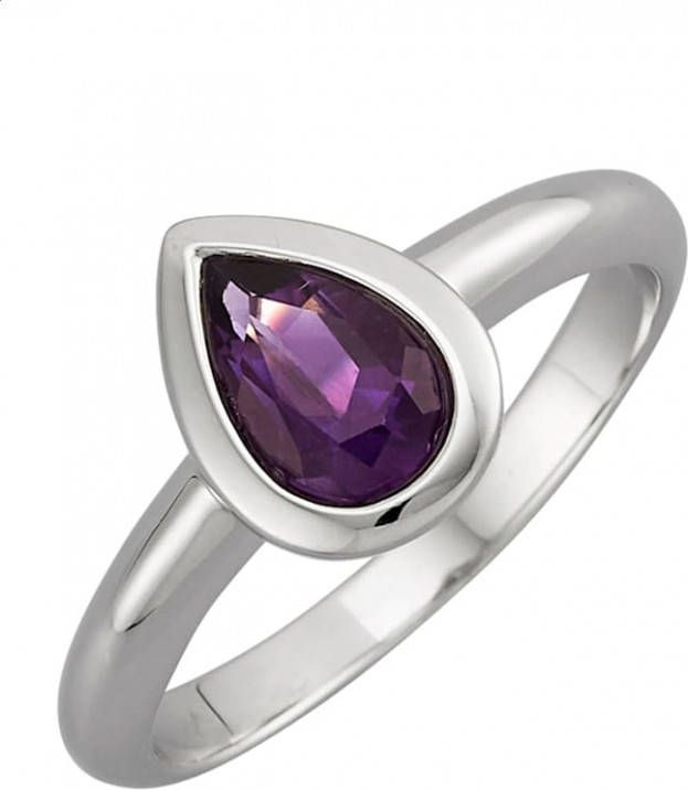 KLiNGEL Damesring met 1 amethist Paars