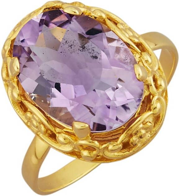 KLiNGEL Damesring met amethist Goudkleur