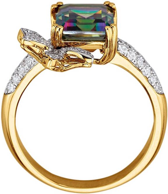 KLiNGEL Damesring met Mystic topaas Multicolor