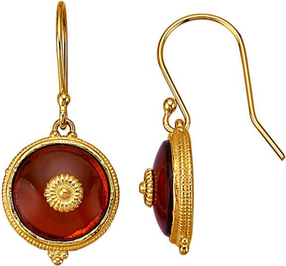 KLiNGEL Oorbellen met barnstenen Bruin