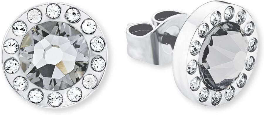 Paar oorstekers in zilverkleurig grijs van s.Oliver