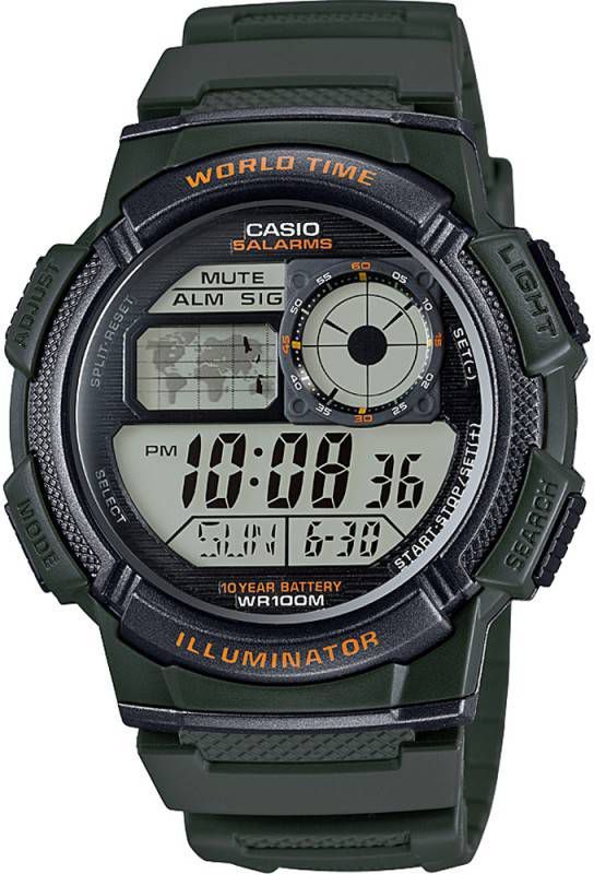 Casio Collection AE 1000W 3AVEF World Time horloge