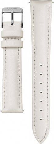 cluse Horlogebandjes Strap Leather 16 mm Silver colored Wit