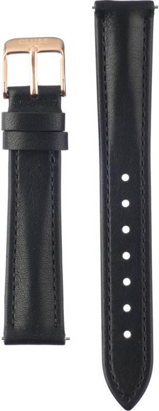 cluse Horlogebandjes Strap 16 mm Leather Zwart