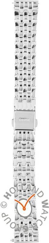 cluse Horlogebandjes 5 Link Strap 16 mm Zilverkleurig