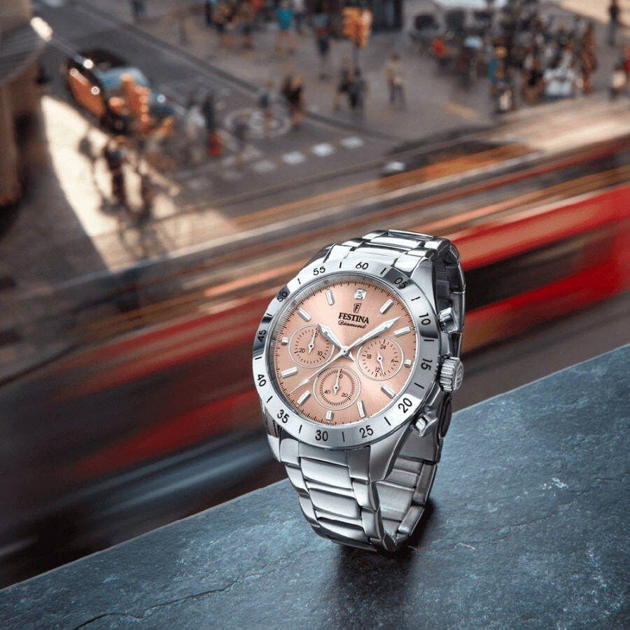 Festina Orologio Donna Cronografo Collezione Boyfriend , Grijs, Dames