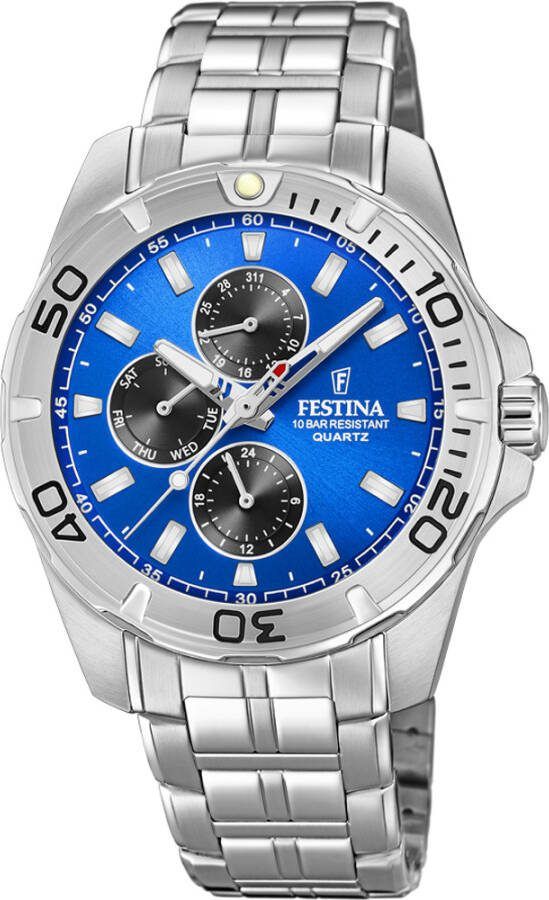 Festina Orologio Cronografo Multifuction , Grijs, Heren