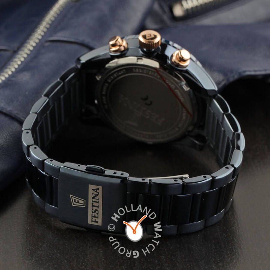 Festina Orologio Uomo Cronografo Ceramic , Blauw, Heren