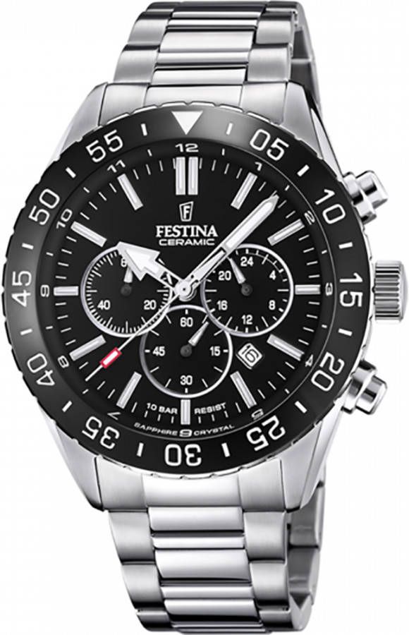 Festina Orologio Cronografo Ceramic , Grijs, Heren