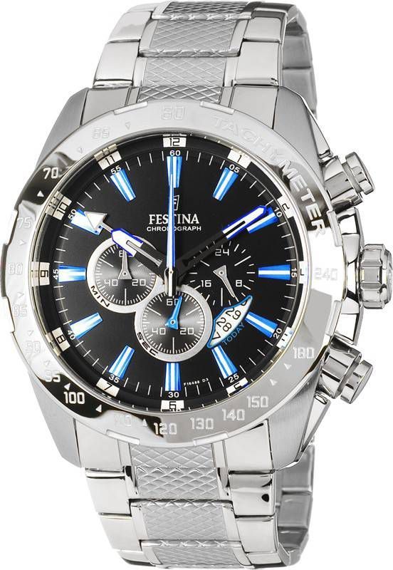 Festina Orologio Cronografo Collezione Sport , Zwart, Heren