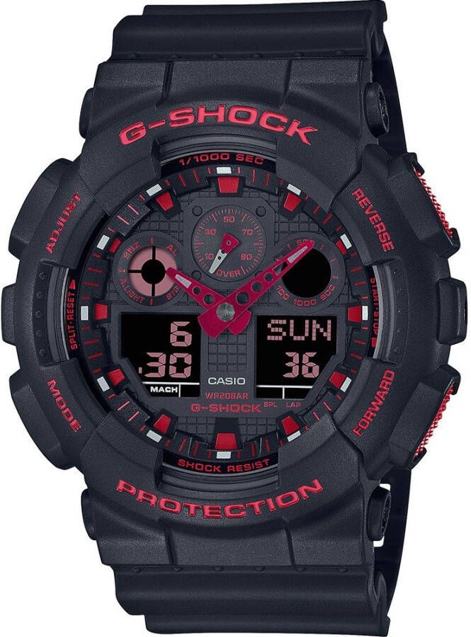 G-SHOCK G Shock Classic Style GA 100BNR 1AER Ignite Red horloge