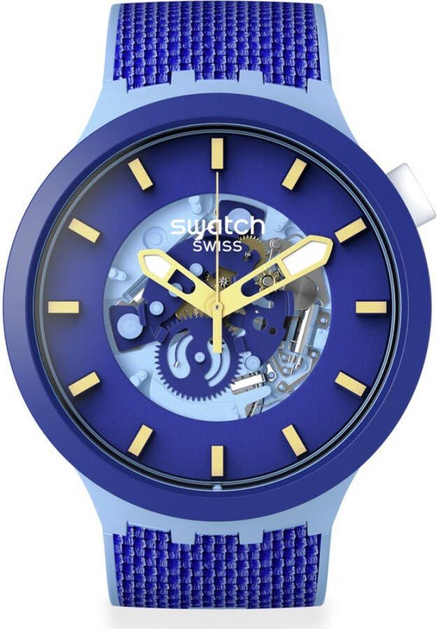 Swatch Big Bold Bio Reloaded SB05N105 Bouncing Blue horloge