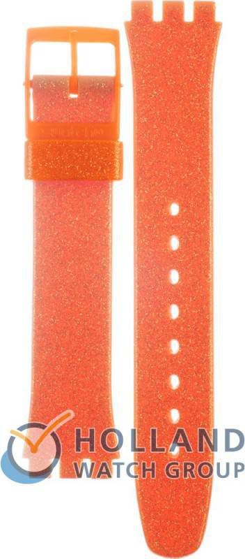 Swatch Standard Gents Strap AGO111 GO111 Deep Orange Horlogeband