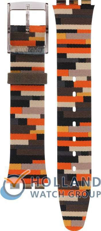 Swatch Straps ASFM133 SFM133 Patchwork Horlogeband