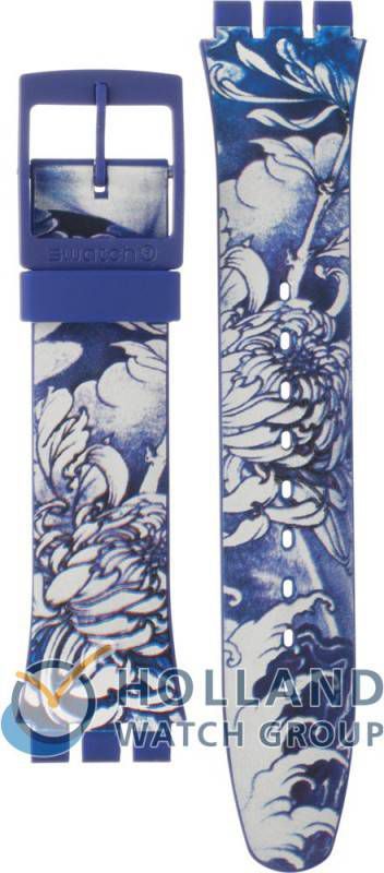 Swatch NewGent Strap ASUOZ154 SUOZ154 Blue Graft Horlogeband