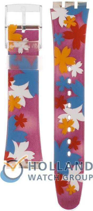 Swatch Jelly In Jelly Strap ASUJK130 SUJK130 Floating Flowers Horlogeband
