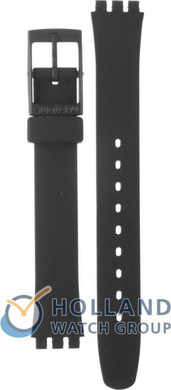 Swatch Standard Ladies Strap ALB184 LB184 Something Black Horlogeband