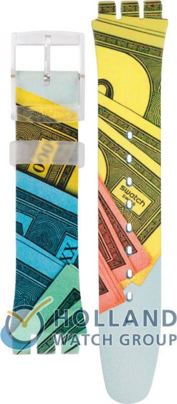 Swatch NewGent Strap ASUOG107 SUOG107 Money Honey Horlogeband
