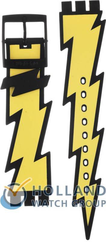 Swatch NewGent Strap ASUOZ104 SUOZ104 Lightning Flash Horlogeband