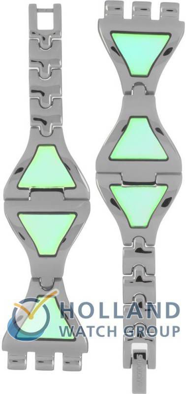 Swatch Irony Medium Strap AYLS124G YLS124G Mirroir Turquise Horlogeband