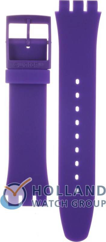 Swatch NewGent Strap ASUOV703 SUOV703 Backup Purple Horlogeband