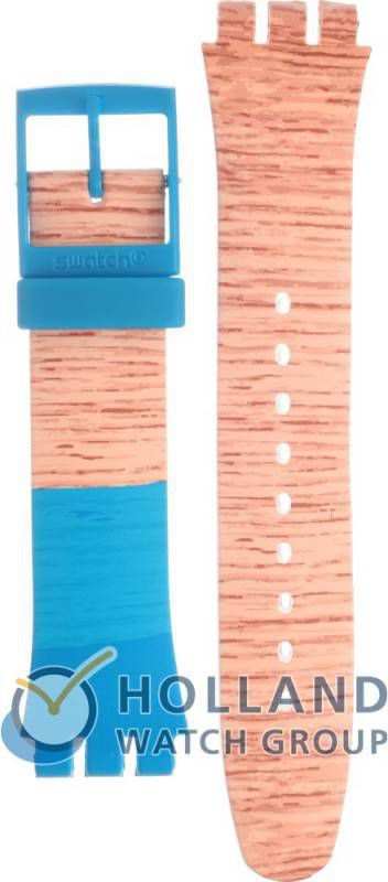 Swatch NewGent Strap ASUOK706 SUOK706 Blue Pine Horlogeband