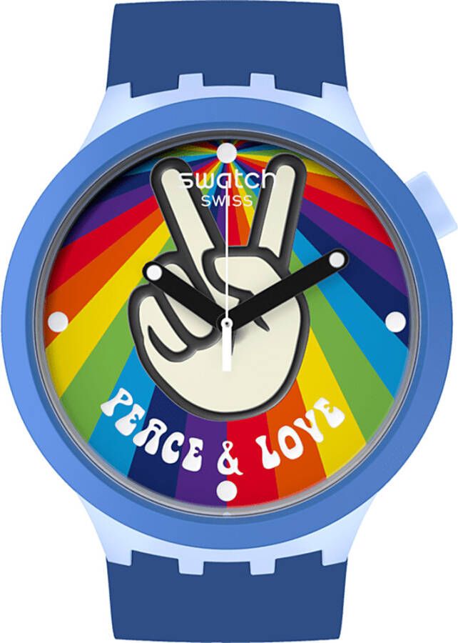 Swatch The Originals Bio reloaded SB03N105 Peace Hand Love horloge