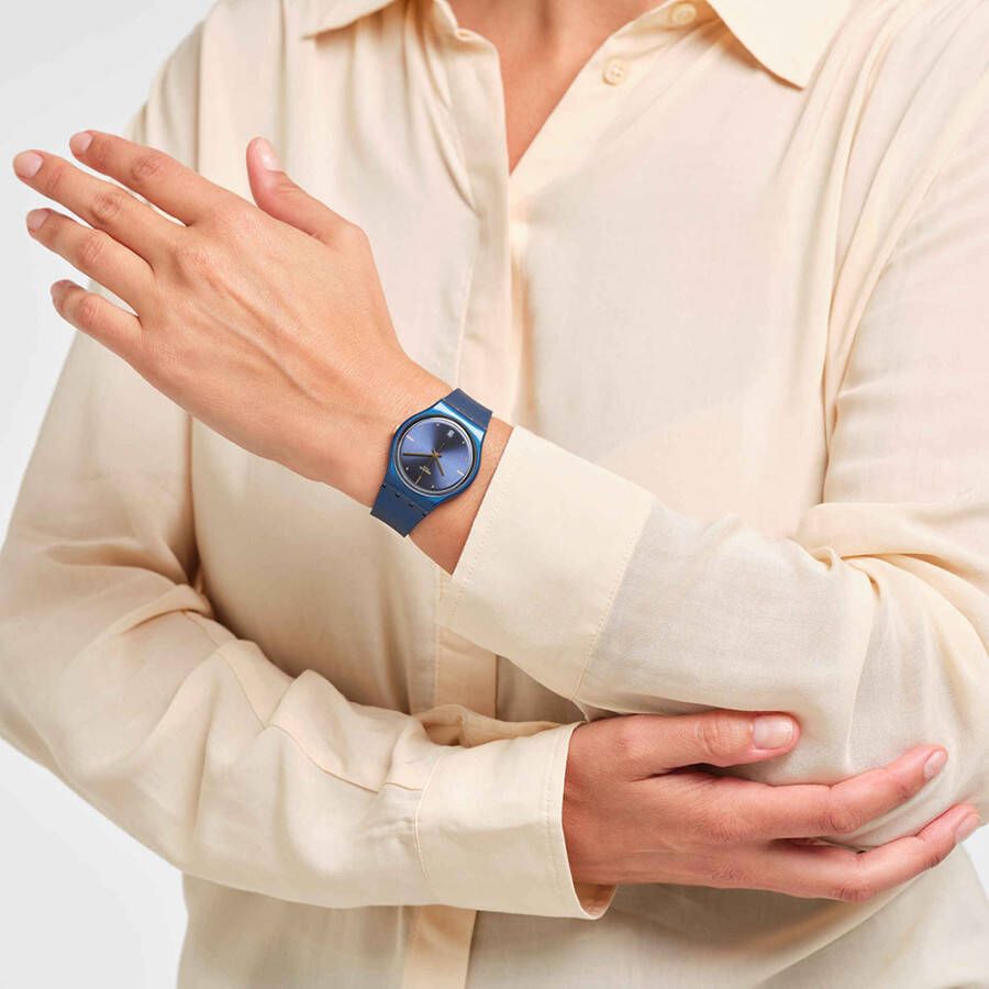 Swatch The Originals GN417 Pearly Blue horloge