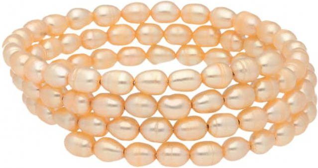 AMY VERMONT Armband met cultivé zoetwaterparels Geelgoudkleur