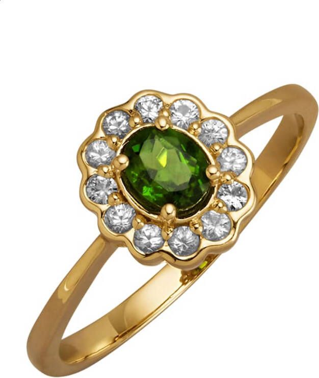 Diemer Farbstein Damesring met edelstenen Groen