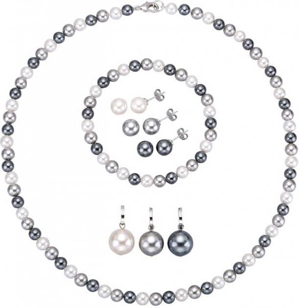 KLiNGEL 8 delige sieradenset van schelpparels Multicolor