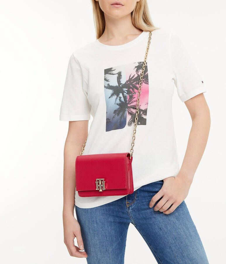 Tommy Hilfiger Schoudertas TH OUTLINE CROSSOVER met goudkleurige details