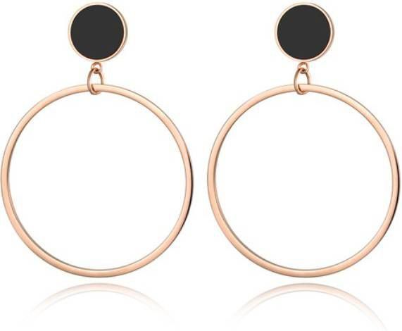 Cilla Jewels Cirkelvormige Damesoorbellen met RosÃ© Gekleurde Pin