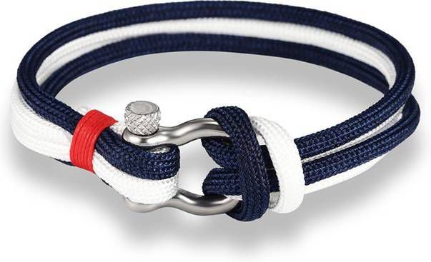 LGT JWLS LGT Jewels Marine armband Double Navy Blue White