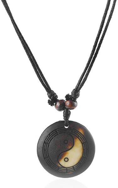 LGT JWLS Tribal Yin Yang kettinghanger met Waxkoord