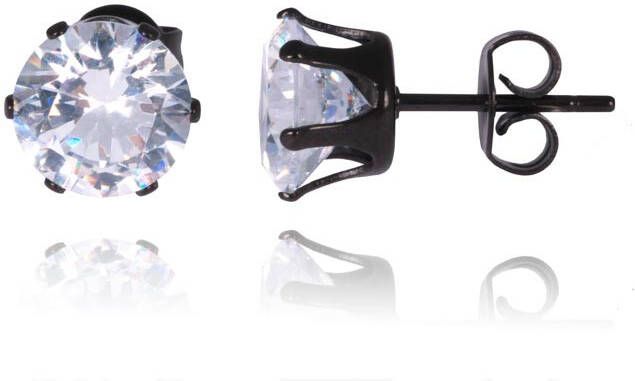 LGT JWLS LGT Jewels Stud oorbellen Black Edition Round 6mm