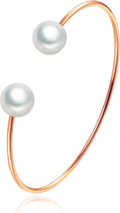 LGT JWLS Rose Dames Armband Bangle met Imitatie Parel
