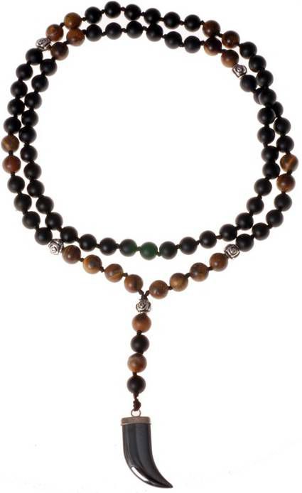 Memphis heren kralen ketting Tigereye Hematiet Tooth