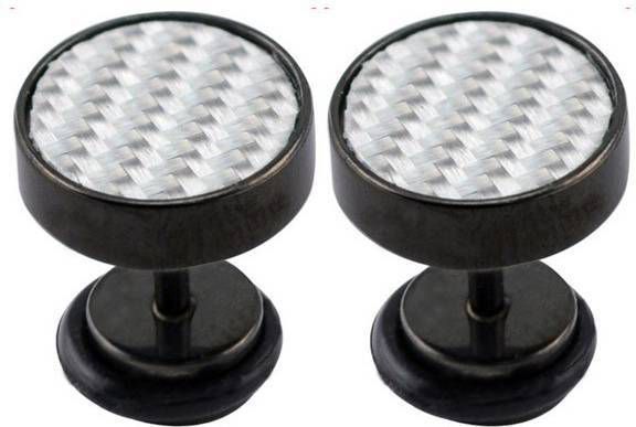 Mendes Jewelry Stud oorbellen Carbon Silver