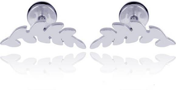 Mendes Leaf Stud oorbellen Silver